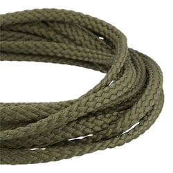 Bobine 50m Cordon damier polyester 5mm vert kaki