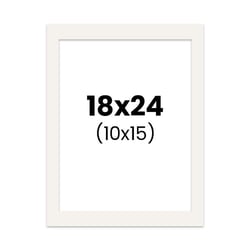Passe-partout - Blanc cassé - 18x24cm - Photo 10x15cm - Pour cadre - Encadrement