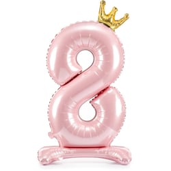 Ballon Debout - Chiffre 8 Rose