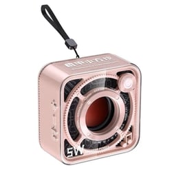 Mini Enceinte Bluetooth Sans Fil Portable Avec Subwoofer Transparent Design Unique Rose YONIS
