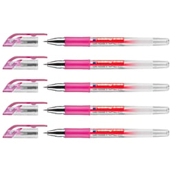 Lot de 5 rollers à encre gel Grip 2185 Edding - Rose - 0,7 mm
