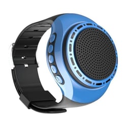 Mini Enceinte Bluetooth Rouge Design Montre Avec Effets Lumineux Et Selfie Bleu YONIS