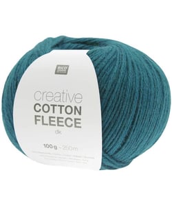 Pelote de coton Creative Cotton Fleece dk - 100 GR - Rico Design 13 Bleu Pétrole
