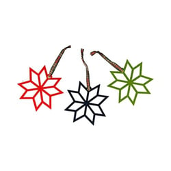 Artemio - Motif en feutrine Poinsettia Noel Écossais