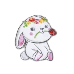 Ecusson thermocollant animaux mignons lapin 5,5cm x 4cm