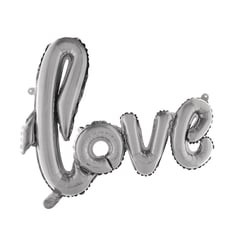 Ballon Ecriture love, 100x68cm, 1pce. , argent