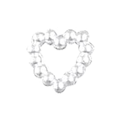 Coeur acrylique en perles, 1cm, 48 pièces