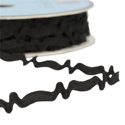 Bobine 25m serpentine asymétrique 8mm Noir