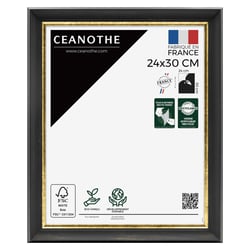 Cadre photo Pandore noir doré 24x30 cm