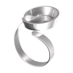 Fimo - Bague Fimo avec cuve ovale