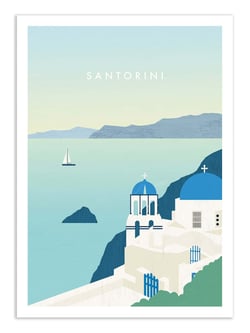 Affiche 30 x 40 cm - Santorini - Katinka Reinke