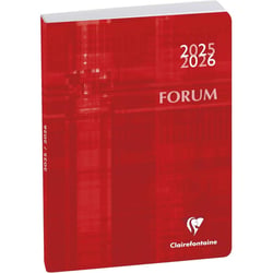Agenda - 2025/2026 - Scolaire - Rouge - 1page par jour - Septembre à septembre - Forum Metric
