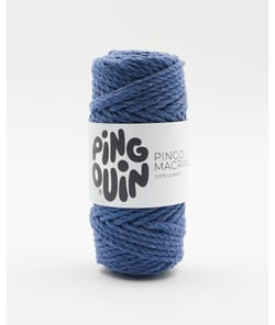 Bobine de corde PINGO MACRAME - 100GR - Pingouin Indigo Bleu