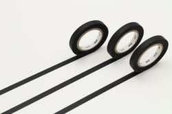 Masking tape - 3 rouleaux fins noir mat 6mm - 7 m x 6mm