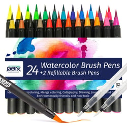Set de peinture aquarelle 24 pinceaux brush Qbix