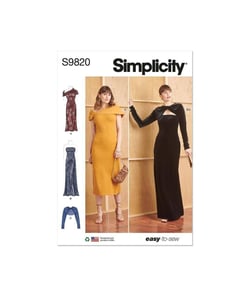 Patron Simplicity 9820 - Robes en tricot et boléros pour dames taille n°FR 46-54