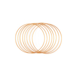 Vaessen Creative Lot d’Anneaux en Métal Ø20cm 3mm Or 8x