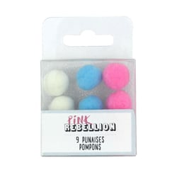 MégaCréa DIY - Punaises à pompons 9 pièces