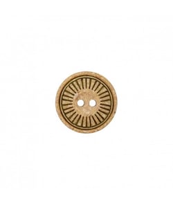 Bouton polyester et bois 2 trous 23mm - Prym Olive Clair vert