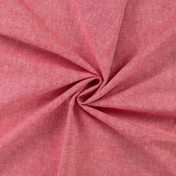 Tissu Lin Coton uni Rouge chiné