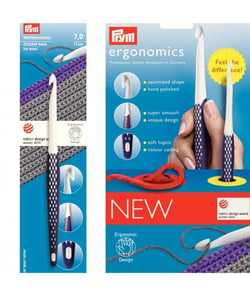 Crochets Prym ergonomics en plastique N° 6 à 9 à l'unité - Prym taille n°7