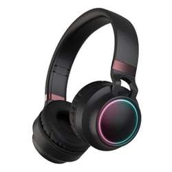 Casque Audio Sans Fil LED Bluetooth 5.0 Pliable Avec Micro Et Carte TF Noir YONIS