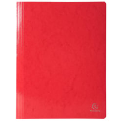 Chemise à lamelle carte lustrée pelliculée 355gm2 Iderama - A4 - Rouge - x 25 - Exacompta