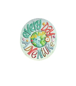 Lot de 3 écussons thermocollants good vibes every day 5,4cm x 4,7cm
