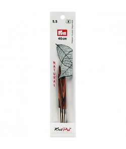 Aiguilles interchangeables courtes NATURAL N° 3 à 6 à l'unité - Prym - Knit Pro taille n°5,5
