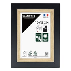 Cadre photo Actual bois noir 10x15 cm