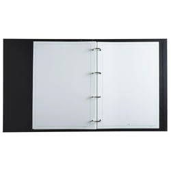 Reliure registre 32x26cm 4 anneaux avec recharge Conseil d'Administration - Noir - Exacompta