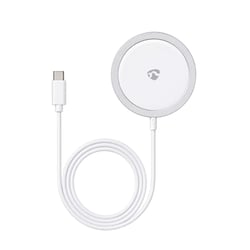 Nedis Chargeur Sans Fil Magnétique 15W avec Support Universel Qi Blanc