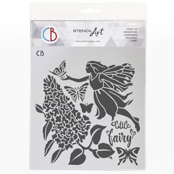Pochoir plastique souple réutilisable 24 x 22 cm Ciao Bella FAIRY SPRING 024