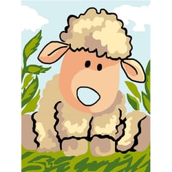 LUC - Kit canevas enfant Agneau 20x25cm