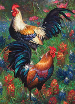 Puzzle 1000 pièces - Roosters - Cobble Hill