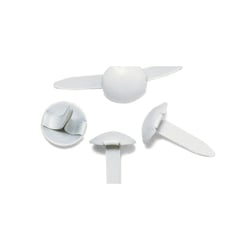 Attaches parisiennes Rond, 4+8 mm, boîte blister 75 pces, blanc