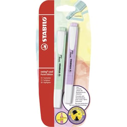 Surligneurs - STABILO Swing Cool Pastel - Menthe et lilas - Lot de 2 surligneurs