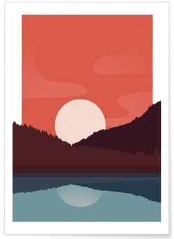 Poster Landscape Sunset | A3 : 29,7x42cm