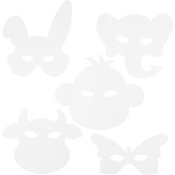 Masques à colorier - Animaux - 16 pcs