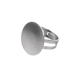Bague à  décorer avec rondelle, 20 mm, en vrac, platine
