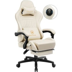Chaise gaming GTPLAYER - Cuir PU - EU-ACE-PRO-IV - Ivoire - 75 cm