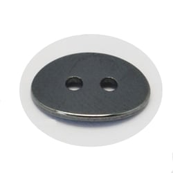 5 Boutons Métal Ovale Argenté Foncé Noir 14 x 10 mm - creation couture diy