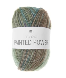 Pelote de laine Creative Painted Power - 100GR - Rico Design 06 Multicolore Aqua
