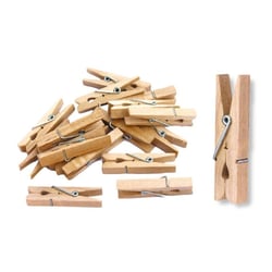 MégaCréa DIY - Pinces à linge en bois naturel 4,5 cm 50 pièces