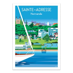 Affiche 30x40 cm - Sainte adresse Normandie - Raphael Delerue