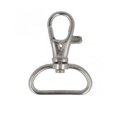 Lot 2 mousquetons sangle couleur argent 2,5cm