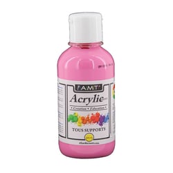 Peinture Acrylique en bouteille rose princesse 200ml - Amt