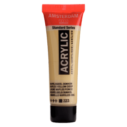 Peinture acrylique en tube - Jaune de Naples foncé - 223 - Amsterdam - 20ml