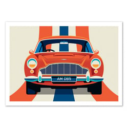 Affiche 50x70 cm - Vintage british car - Bo Lundberg