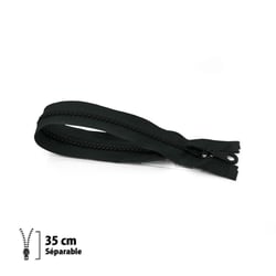 Fermeture éclair Z54 - moulée 6mm Séparable - 35 cm